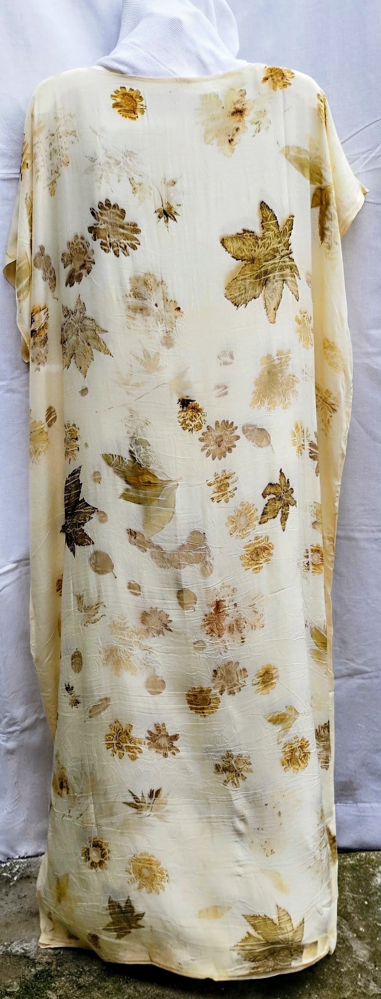 Vestido de Seda Ecoprint
