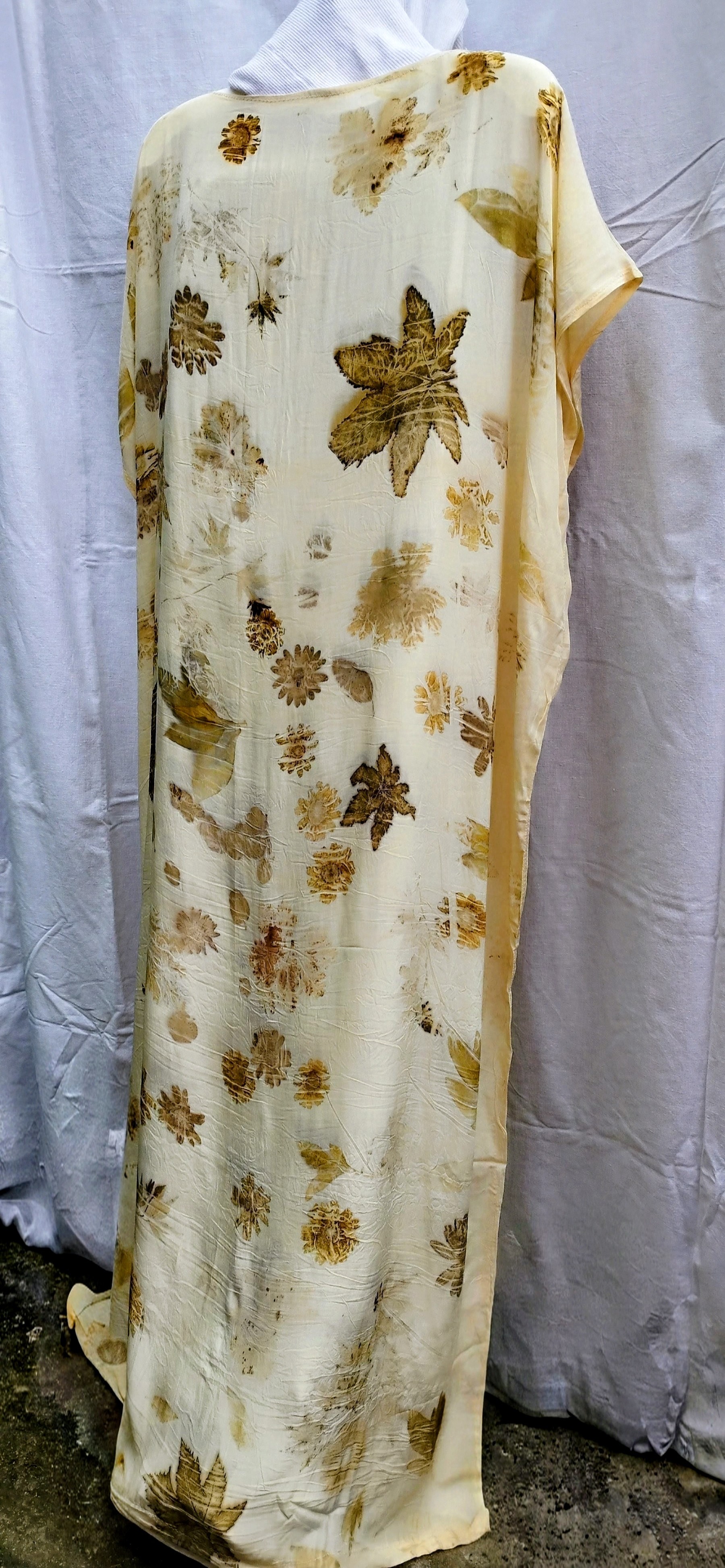 Vestido de Seda Ecoprint