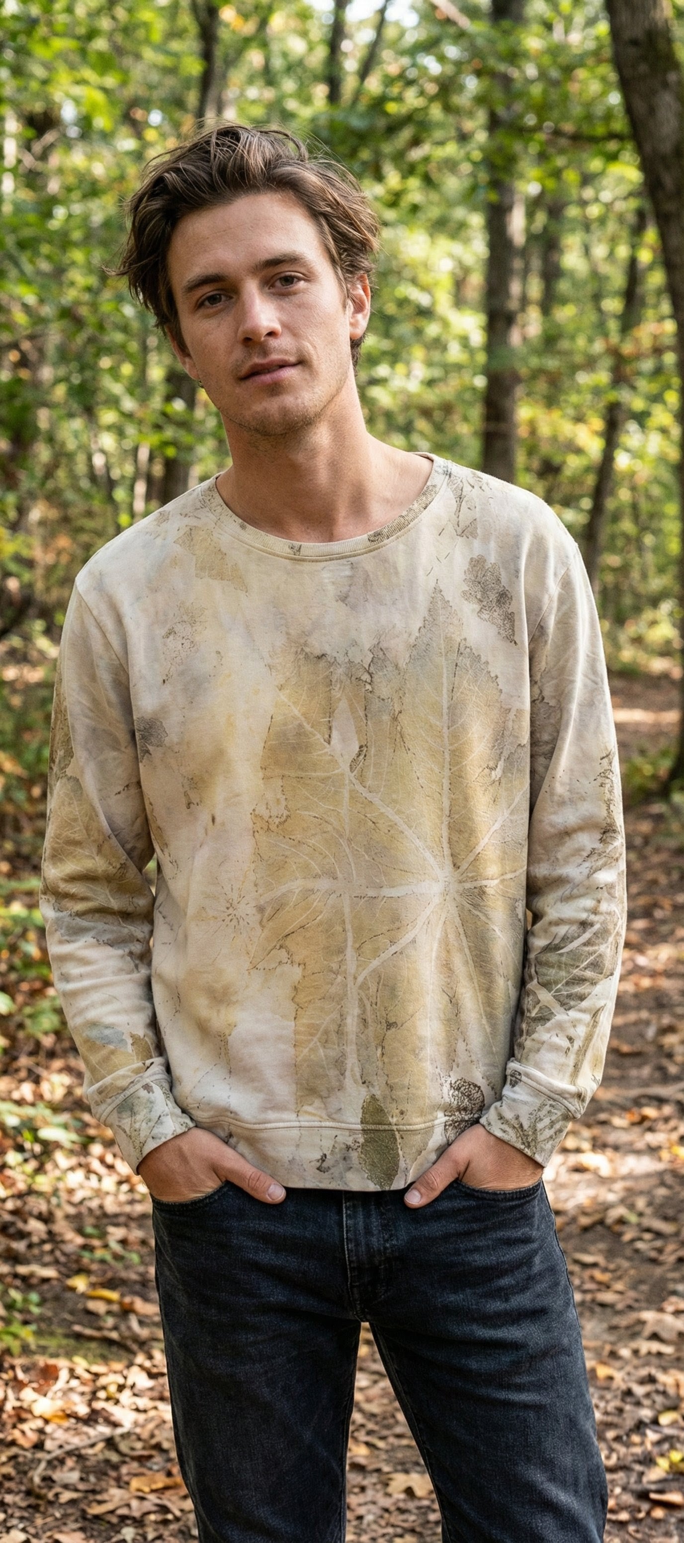 Polerón Bosque Susurrante - Ecoprint en Algodón Orgánico