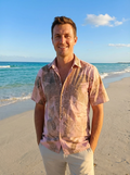 Camisa “Dunas Rosadas” — Prenda Reciclada con Ecoprint Botánico